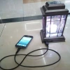 New retro phone booth desk lamp, creative floor-standing bedroom touch light, European-style night light details Picture
